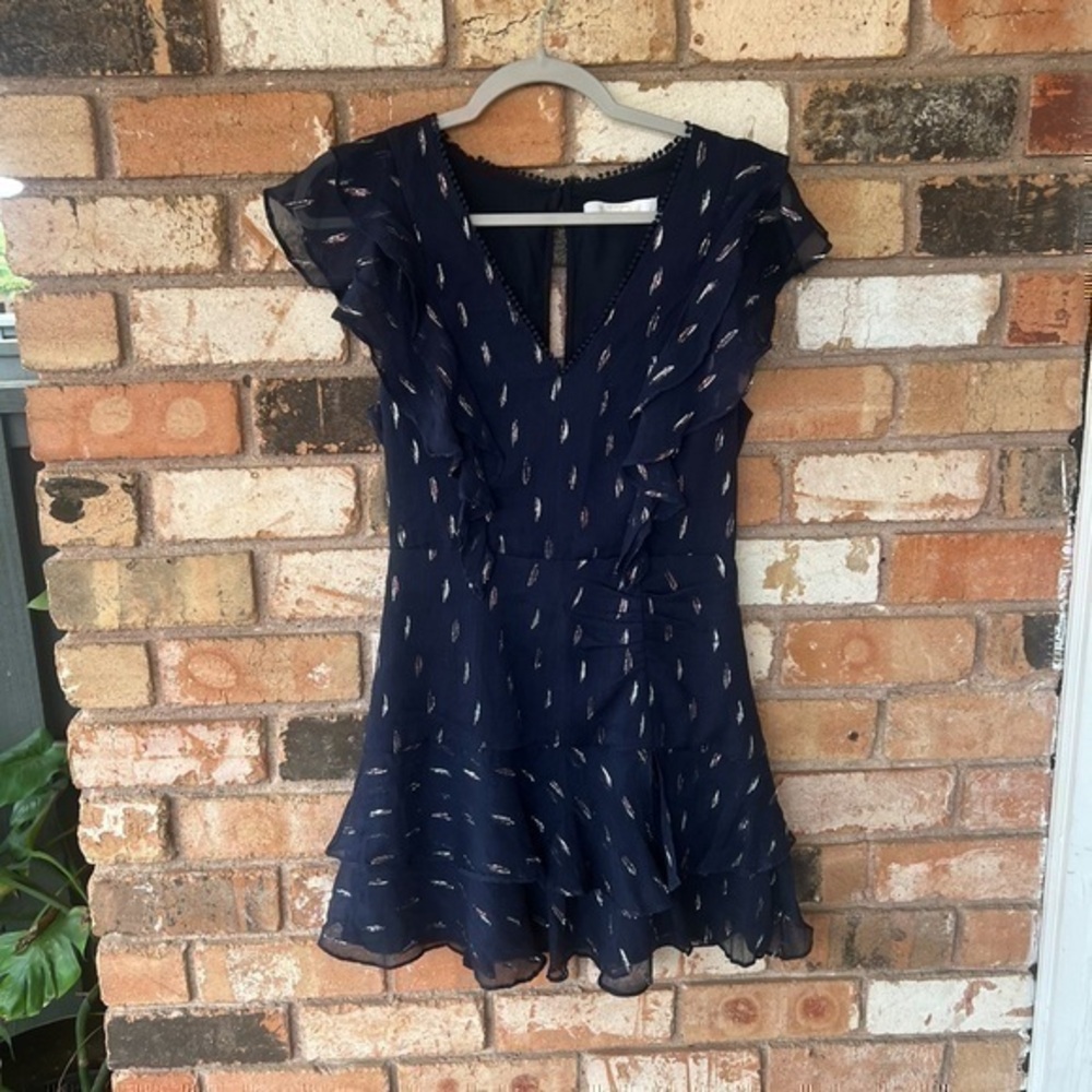 La Maison TALULAH Midnight Silk Blend Mini Dance Dress